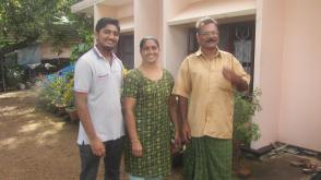Matthews Family at Homestay nr Nedamudy Kerala