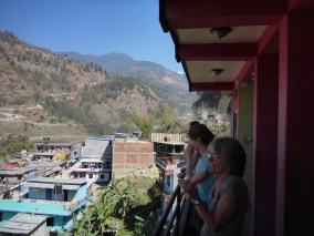 Toilet stop whilst changing from Minibus to Jeep